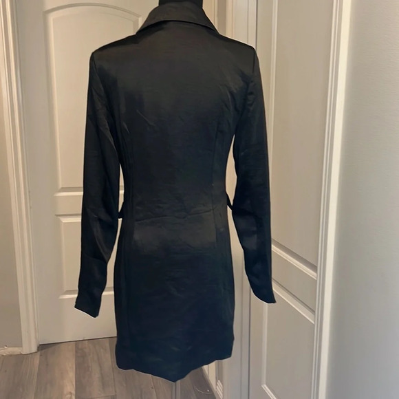 Princess Polly Black Satin Blazer Mini Dress - Picture 6 of 15